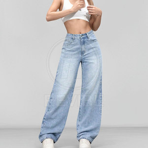 High Quality <b>Women</b> Baggy <b>Jeans</b> Regular Fit Casual Winter 100% Cotton Soft Comfortable Fit - Product Image 6