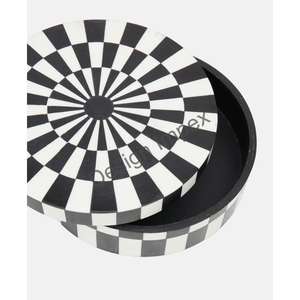 Boîte à bijoux ronde en incrustation d'os, style personnalisé, emballage de cadeaux personnalisés, utilisation de boîtes écologiques, impression d'échecs, prix de gros - Product Image 2