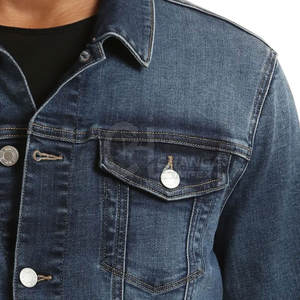 Veste en jean pour homme sur mesure, best-seller, 100% coton, logo sur le devant, respirante, écologique, haute qualité - Product Image 4