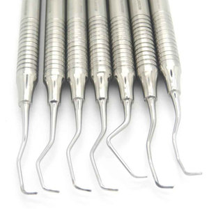 Gran oferta, curetas Gracey de 7 piezas, juego de escaladores de Hoz, instrumentos médicos quirúrgicos dentales profesionales, raíz de cálculo Periodontal - Product Image 3