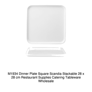 Plato cuadrado apilable Scandia M1934 de 28 x 28 cm para restaurantes, suministros de catering, vajilla al por mayor - Product Image 2