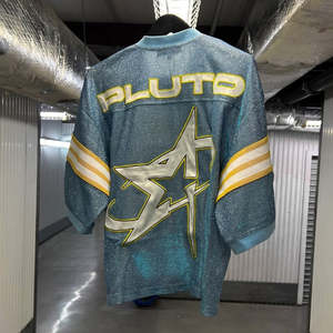 Maillot de football américain style vintage - Coupe streetwear oversize - Graphiques personnalisés. - Product Image 2