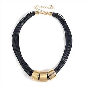 Look Grande Femme Look Attrayant Métal et Coton De Luxe À La Main En Métal Fantaisie Collier Fantaisie Cadeau De Mariage X Mas - Product Image 1