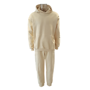 Survêtements décontractés d'hiver de haute qualité 2025, logo personnalisé, 100% polyester polaire, ensemble jogging deux pièces unisexe - Product Image 1