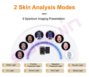 <span class=keywords><strong>OEM</strong></span> vente en gros 2025 analyseur de peau 3d intelligent analyseur de diagnostic de peau du visage analyseur de peau et de cheveux basé sur AI - Product Image 2