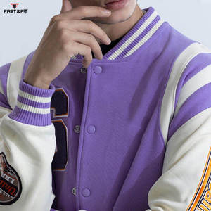 Chaqueta de bombardero de invierno informal Chaqueta bordada Chaqueta universitaria Chaqueta de béisbol universitaria de invierno personalizada para hombres - Product Image 4