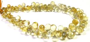ลูกปัด Briolette ทรงหยดน้ำตา Citrine เกรดชั้นนำ9 "เกลียว7-10มม. พลอยซิทรินธรรมชาติสำหรับเครื่องประดับ - Product Image 4