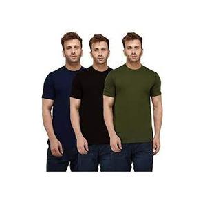 Camiseta lisa de manga corta para hombre, camisa transpirable con Logo de 100% algodón, 260g, gruesa, de verano - Product Image 6