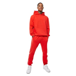 Ensemble de survêtement 2 pièces uni à manches longues avec sweat à capuche et pantalon de jogging - Product Image 1