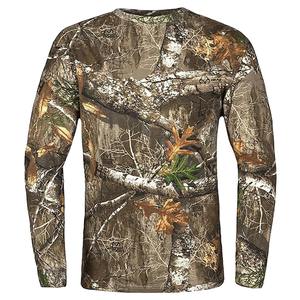 T-shirt de chasse camouflage personnalisé 3L à manches longues avec poche zippée multifonction, durable, pour l'entraînement en extérieur - Product Image 1