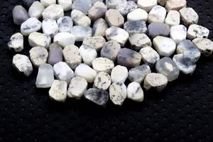 25 pièces opale taillée à la main taille brute 12-14 MM qualité impressionnante opale commune brute opale dendritique naturelle faisant des bijoux bruts non traités - Product Image 4