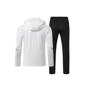 Pantalon de survêtement à capuche avec fermeture éclair personnalisé vintage, ensemble de jogging, survêtements avec broderie et logo pour hommes - Product Image 2