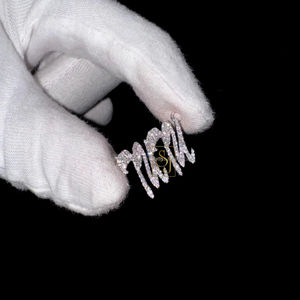 เครื่องประดับเงิน925เย็นสร้อยคอชื่อตัวเองชื่อตัวอักษรตัวเริ่มต้นสั่งทำจี้เพชรธรรมชาติอินเทรนด์ของผู้หญิงและเสน่ห์ - Product Image 1