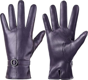 Customized Men Racing Sport <b>Gloves</b> Full <b>Finger</b> Lambskin Leather Winter Warm Driving <b>Gloves</b> Fashion Casual Outdoor - Product Image 2