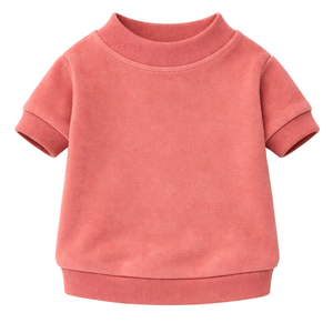 Dusty Rose Fleece <b>Dog</b> Sweatshirt Lightweight Warm Pullover Soft Pet Clothing <b>for</b> Small <b>Dogs</b> Indoor Comfort - Product Image 4