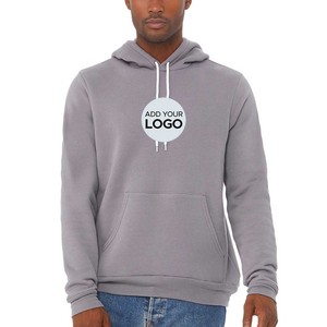 เสื้อมีฮู้ดผ้าฟลีซแบบสวมหัวสำหรับผู้ชายเสื้อมีฮู้ดแบบมีเชือกรูดเสื้อฮู้ดกระเป๋าจิงโจ้มีกระเป๋า - Product Image 6