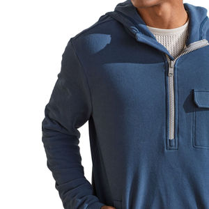 Sweats à capuche de golf de luxe pour hommes avec logo personnalisé Nouveau design Veste d'hiver à demi-fermeture éclair Taille 6XL Tissu Matériel d'approvisionnement en gros - Product Image 4