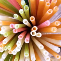 Pailles jetables confortables et durables en fibre de coco biodégradable de 6,5 mm pour Bubble Tea, Smoothies, Jus et Shakes, pour hôtels, options 8 mm et 10 mm