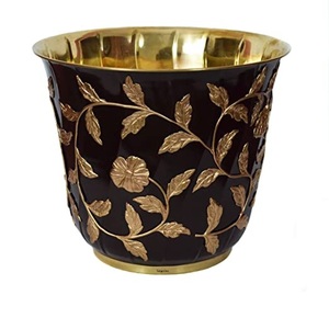 Maceta de flores con acabado antiguo de bronce, decoración de jardín, macetas decorativas de Metal, maceta de flores clásica lisa con estilo - Product Image 4