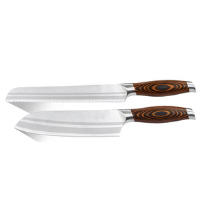 Juego de cuchillos de chef personalizados hechos a mano con hoja de acero inoxidable de alta calidad y mango de madera - Product Image 4