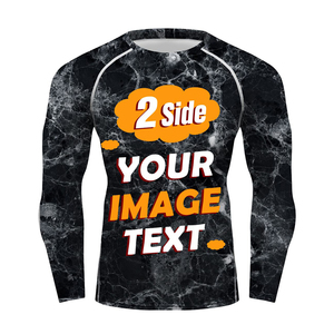 Top des tendances 2022 Rashguards entièrement sublimés pour hommes Vêtements de compression MMA Bjj Grappling Rashguards à vendre OEM Personnalisé - Product Image 2