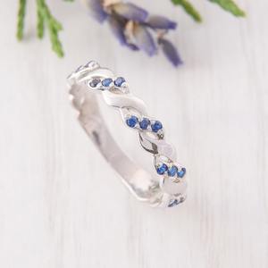 Bague en argent style bohème faite à la main bijoux en argent sterling 925 topaze bleue pierre précieuse bague tendance bijoux pour femmes cadeau pour elle - Product Image 1