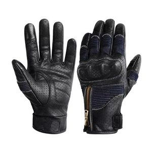 Guantes de Motociclismo de Cuero de Diseño Único 2025, Guantes de Motocicleta de Cuero Transpirable de Alta Calidad Hechos en Pakistán - Product Image 4