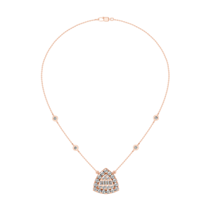 Colgante de oro macizo de 14K con diamante cultivado en laboratorio certificado IGI, collar de joyería fina Real para mujer, opción de regalo OEM ODM hecha en India - Product Image 1