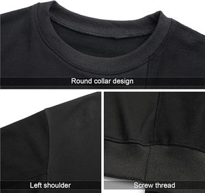 เสื้อฮู้ดดี้โอเวอร์ไซส์แบบยูนิเซ็กซ์ สกรีนโลโก้ได้ ผ้าฝ้าย 100% คอกลม ลายพิมพ์ดิจิตอล ย้อมเส้นด้าย สำหรับฤดูหนาว - Product Image 4