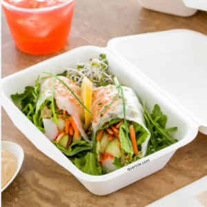 กล่องเบอร์เกอร์หอยฝาพับแบบใช้แล้วทิ้ง9*6และ9*9สำหรับกิจกรรมอาหารทุกประเภทรถบรรทุกทำจากวัสดุทำจากชานอ้อย - Product Image 4