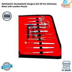 ชุดเครื่องมือผ่าตัดตาและศัลยกรรมตกแต่งตา 20 ชิ้น ได้รับการรับรองมาตรฐาน CE ISO ผลิตจากเหล็กกล้าไร้สนิมเกรดทางการแพทย์คุณภาพสูง แข็งแรง ทนทาน ใช้ซ้ำได้ - Product Image 4
