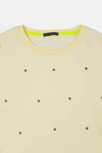 เสื้อสเวตเตอร์คอกลมลายการ์ตูนสำหรับผู้หญิงเสื้อสวมหัวลายนูนผ้าฝ้ายหนักลำลองซักได้2026 - Product Image 5