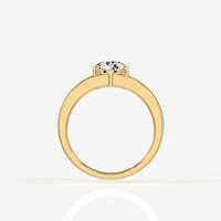 Anillo de Oro 9K para Hombre con Diamante Portugués Cultivado en Laboratorio de 1 Quilate, Corte Brillante, Corte Excelente, Estilo Hip Hop, Chapado en Rodio, 99% Puro