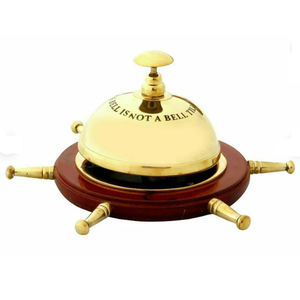 Sonnette de table d'hôtel et de bureau d'occasion avec une qualité supérieure, sonnette de table en laiton de conception nouvelle, finition argentée - Product Image 2