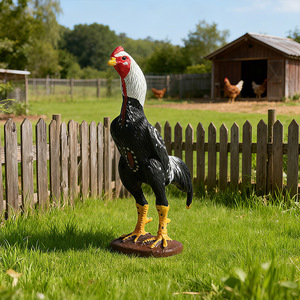 Figurines de volailles miniatures en PVC solide de haute qualité, réalistes, poulets, poules, cygnes, canards, oies, modèles d'animaux de ferme, jouets de cour de ferme - Product Image 4