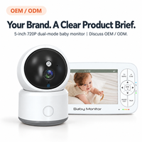 Caméra bébé intelligente Tuya avec vision nocturne infrarouge 940 nm, alertes VOX, contrôle de la rotation et de l'inclinaison, et communication bidirectionnelle pour la surveillance quotidienne
