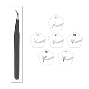 Pinzas Japonesas de Acero Inoxidable para Extensión de Pestañas, Agarre de Diamante, Separación Natural para un Agarre Perfecto a las Pestañas - Product Image 2