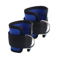 Sangles de cheville réglables pour haltérophilie et fitness, avec anneaux en D pour poulies, pour entraînement extérieur en hiver