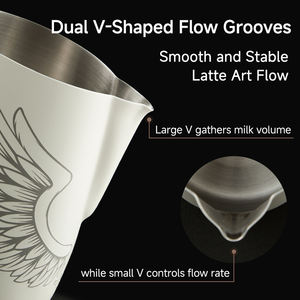 Jarra de Acero Inoxidable de 600 ml para Café Latte Art, Jarra para Barista, Venta al por Mayor ZeroHero - Product Image 1
