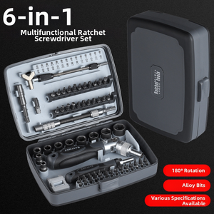 Juego de Destornilladores de Trinquete y Puntas de 68 Piezas |   Kit de Herramientas de Reparación Profesional Multifunción para Teléfono, Computadora Portátil, Hogar y Automóvil - Product Image 1
