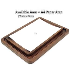 Unique Design Natural Wood Serving Tray Platter Kitchenware Accessory Handmade Wooden Serving Tray For Restaurant supplies - Product Image 2