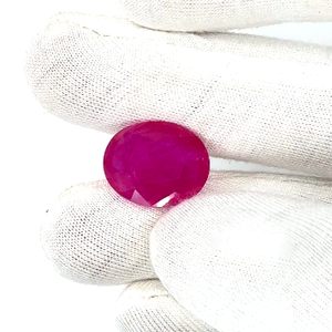 Rubis naturel non traité du Mozambique, 10,21 carats, qualité AAA, taille ovale, facetté, pierre précieuse non montée, certifié IGI, poli à la chaleur, verre diamanté - Product Image 4