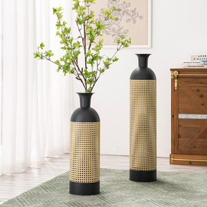 Modern Premium Iron Round Floor <b>Vase</b> for Wedding and Classic Home Decor Instant Traders <b>Decorative</b> <b>Vase</b> in Different Sizes - Product Image 1