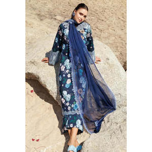 Farasha Aurea Women's Summer Lawn Suit Sets '25 D-13 Floral <b>Blush</b> TC-1419-for Eid Celebration - Product Image 4