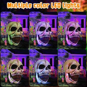 4 ft Halloween Inflatable Skull với Magic LED đáng sợ ngoài trời Halloween trang trí Hot Bán Nhà Máy Giá New Arrival - Product Image 4