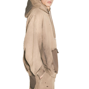 Sweat à capuche en coton éponge vintage pour homme, sur mesure, avec effet délavé au soleil, sweat à capuche vintage délavé au soleil pour homme - Product Image 2