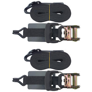 Correa de cincha de tela tejida doble utilizable a largo plazo con sección de trinquete de triple costura duradera con almohadilla protectora - Product Image 1