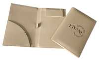 Couverture de menu en cuir PU de qualité supérieure personnalisée, durable, pour restaurant, hôtel, table, bar, avec finition nickelée dorée