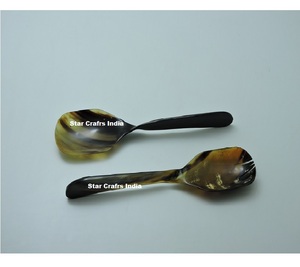 Serveur à salade en corne, style luxueux et tendance, accessoires de cuisine, outils de cuisine, serveur à salade en corne, maison et cuisine - Product Image 2