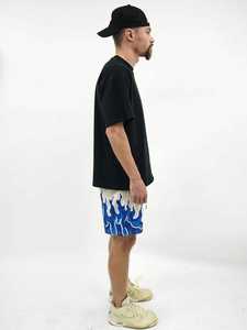 Personnalisé votre propre short en maille sublimé vintage en polyester imprimé en gros Short de basket-ball rétro à double maille avec flamme - Product Image 4